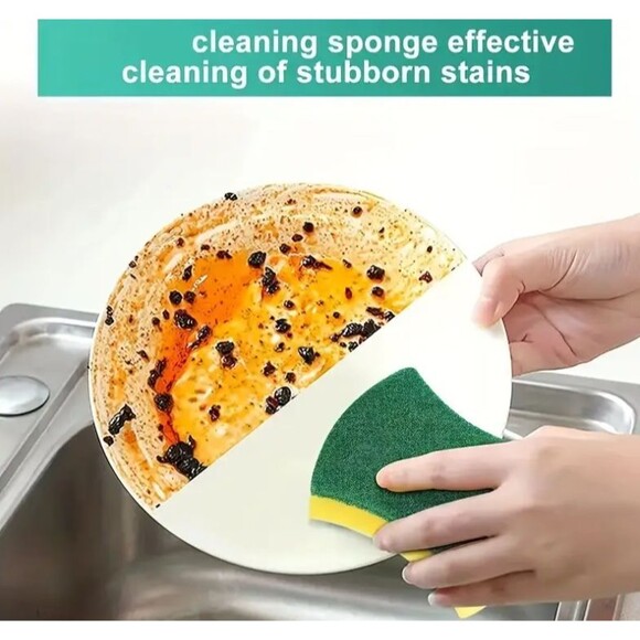 5-Pack Versatile Double-Sided Non-Scratch Cleaning Sponges - Picture 4 of 5
